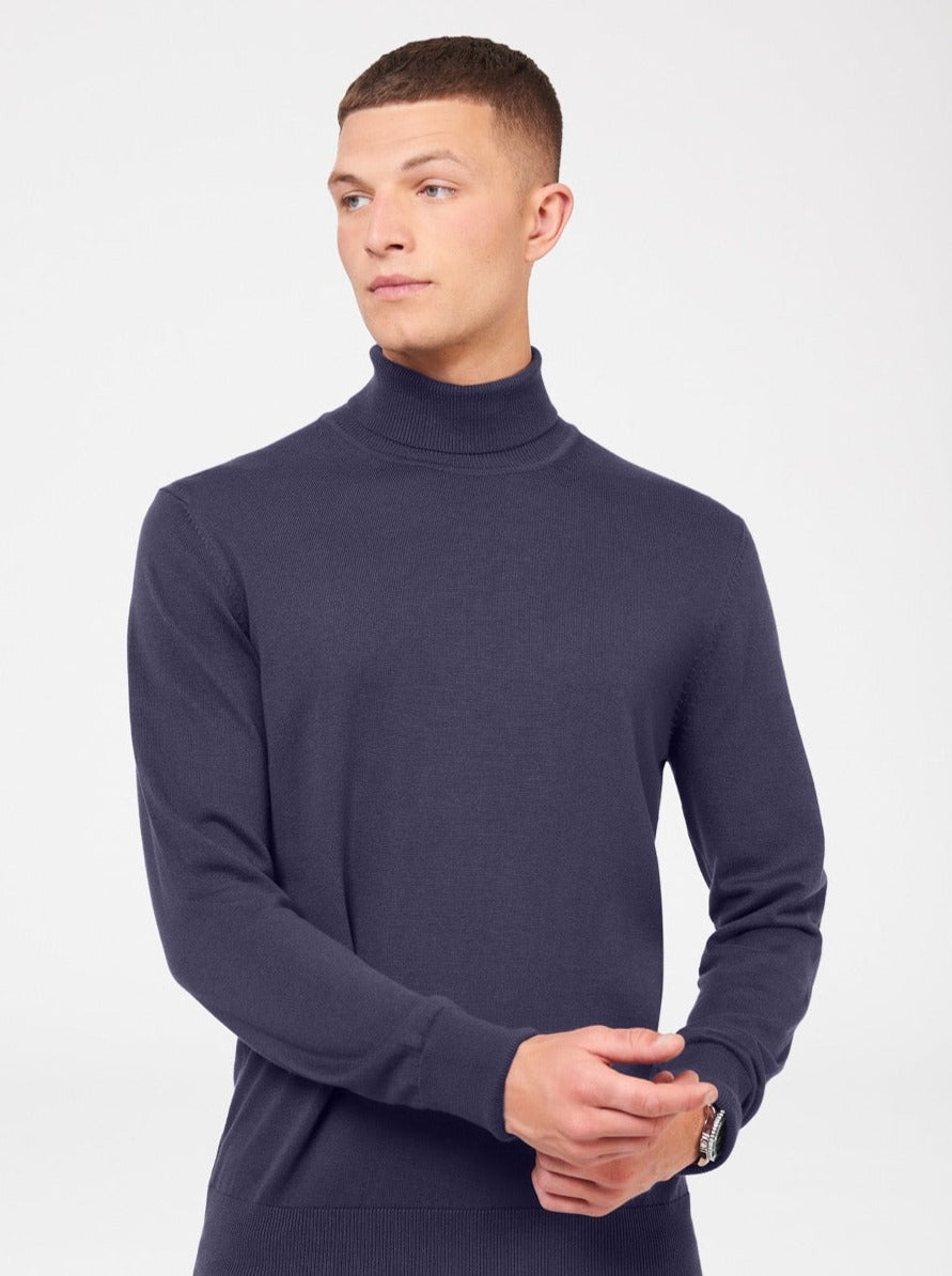 Knitwear Ben Sherman Signature Roll Neck Violette | YOF-37009311